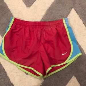 Size small pink and blue nike shorts